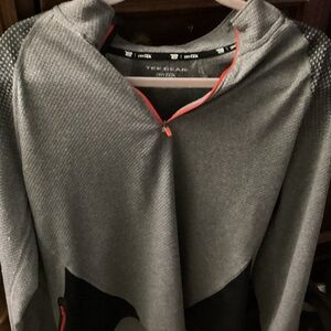 Tek Gear Gray Hoodie with Red Trim